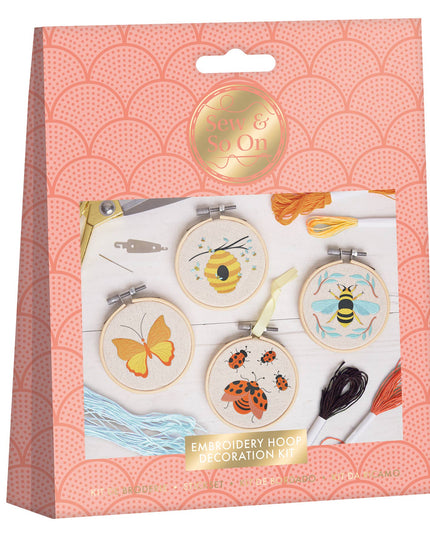 Sew & So On Embroidery Craft Kit - Bees & Bugs