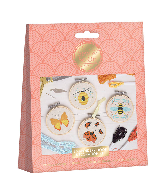 Sew & So On Embroidery Craft Kit - Bees & Bugs