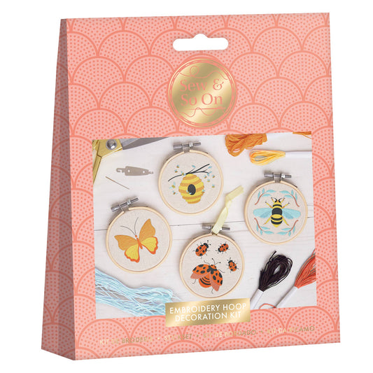 Sew & So On Embroidery Craft Kit - Bees & Bugs - The Red Squirrel