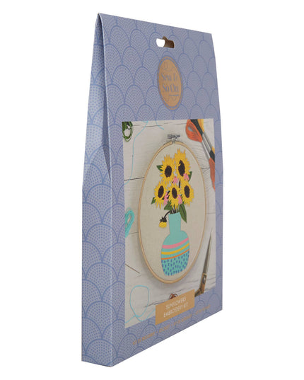 Sew & So On Embroidery Sewing Craft Kit Sunflowers