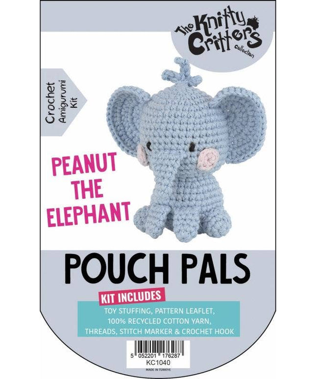 Knitty Critters - Pouch Pals 3 - Peanut The Elephant