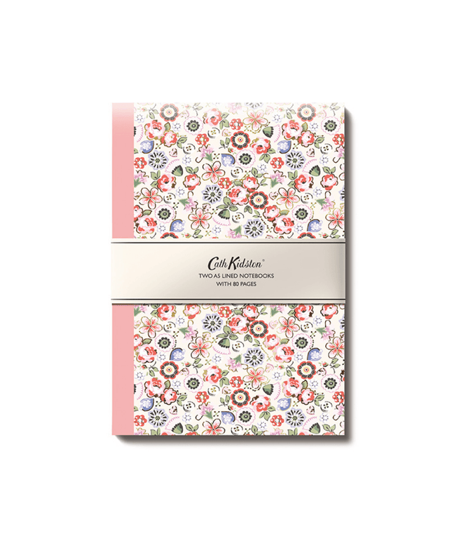 Cath Kidston set of 2 A5 Notebooks - Soft Pink Stationery