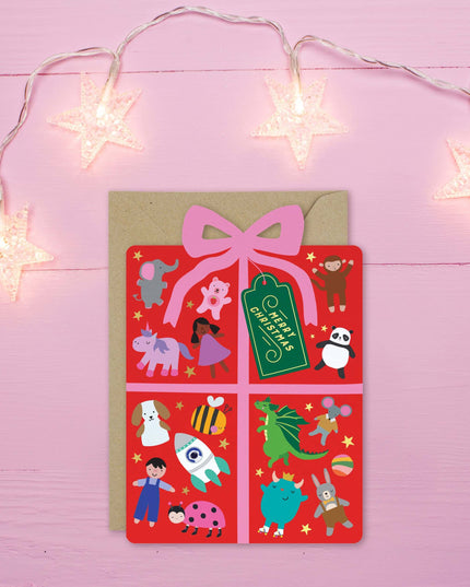 Joyful Holiday Present Christmas Card - Christmas Card