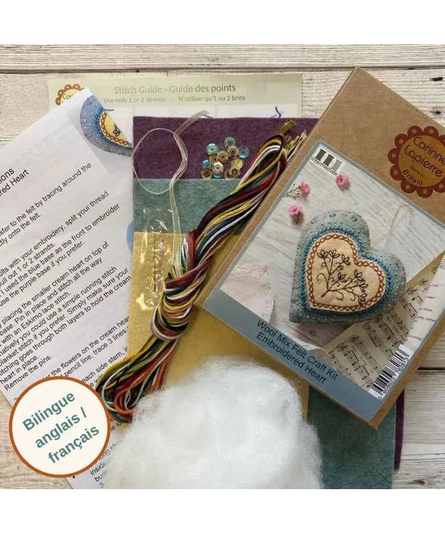 Embroidered Heart Felt Craft Mini Kit