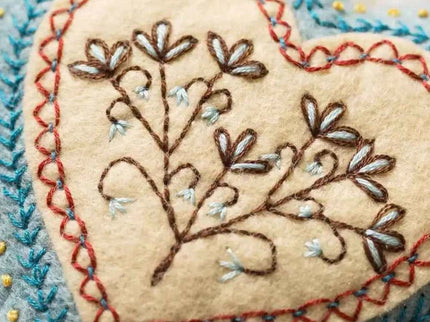 Embroidered Heart Felt Craft Mini Kit
