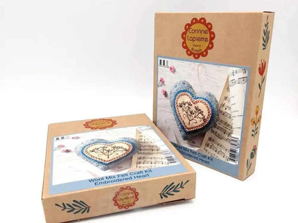 Embroidered Heart Felt Craft Mini Kit