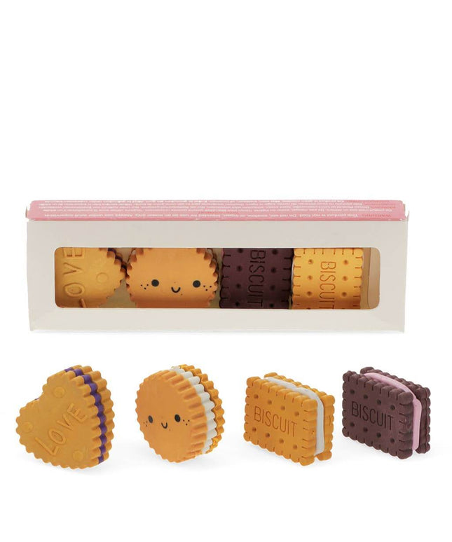 Fun Erasers set of 4 - Biscuits