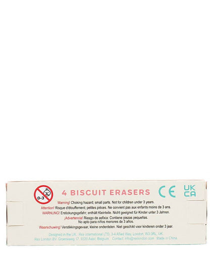 Fun Erasers set of 4 - Biscuits