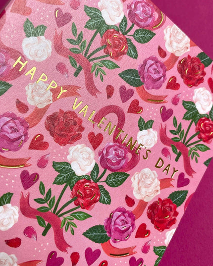 'Happy Valentine's Day' roses card