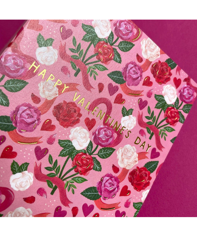 'Happy Valentine's Day' roses card