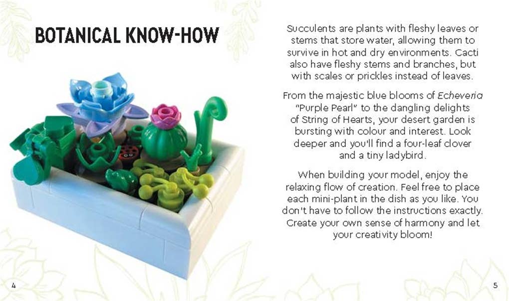 LEGO® Botanicals™: Tiny Desert Garden Book - Gardening Gift