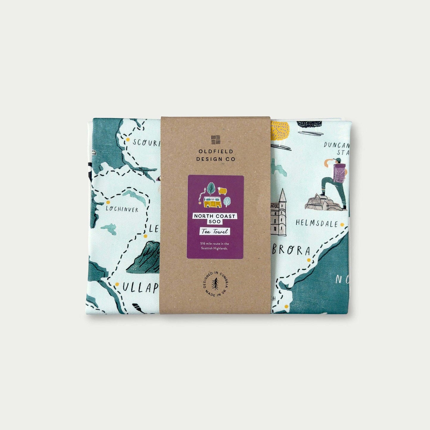 North Coast 500 Tea Towel - The Red Squirrel