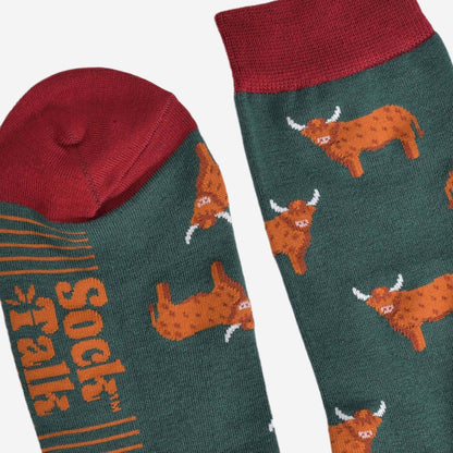Men's Highland Cow Bamboo Socks - The Red Squirrel
