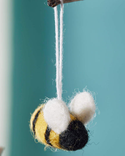 Felt Flying Bee Decoration – Eco-Friendly Fair Trade