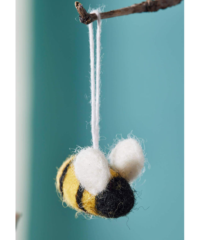 Felt Flying Bee Decoration – Eco-Friendly Fair Trade