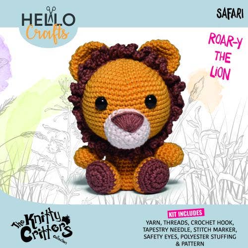 Knitty Critters - Safari crochet kit - Roary The Lion