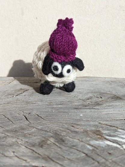 Felted Sheep with Knitted Beanie - The Red Squirrel
