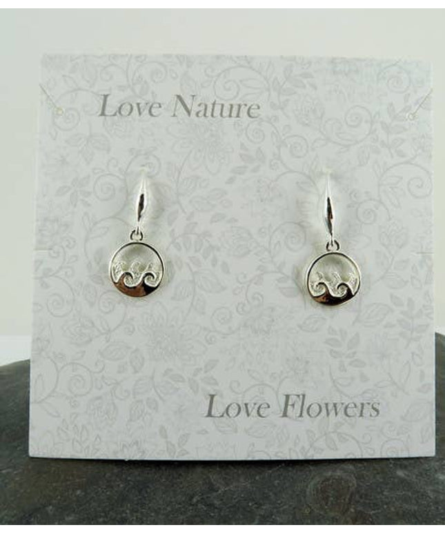 Wave Earring, Silver Plated