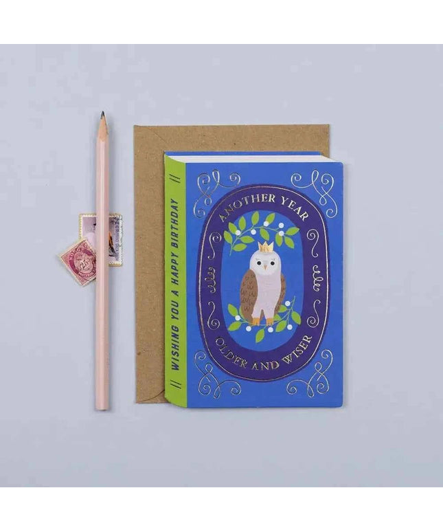Fairytale Wise Owl Birthday Card | Gold Foil Birthday Card