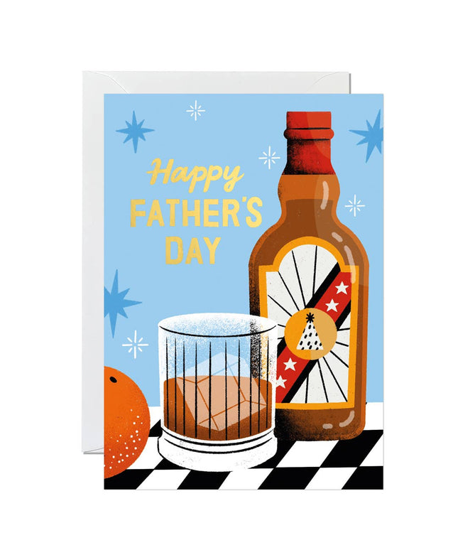Father’s Day Card – Whiskey Design Greeting for Him - The Red Squirrel