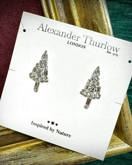 Diamonte Christmas Tree Earrings