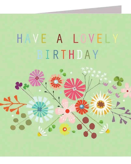 Floral Lovely Birthday Card