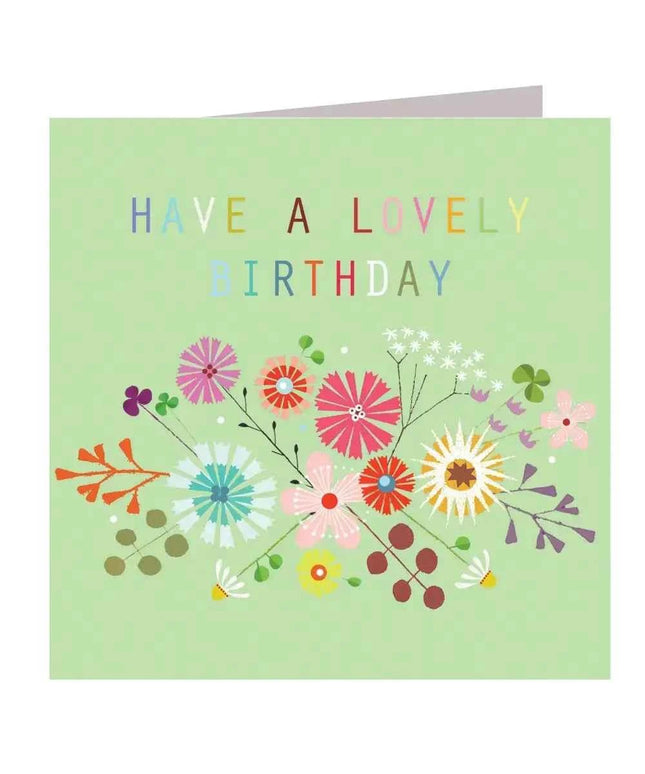 Floral Lovely Birthday Card