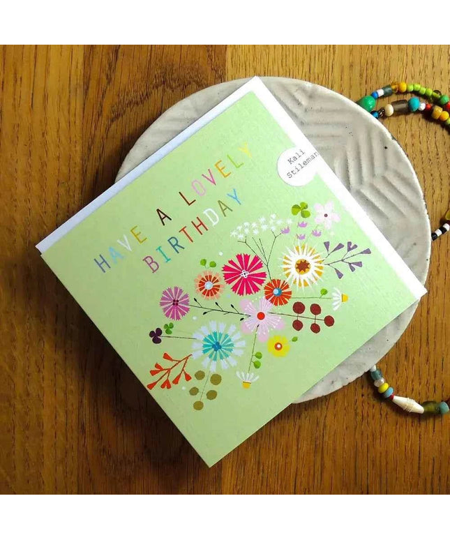Floral Lovely Birthday Card