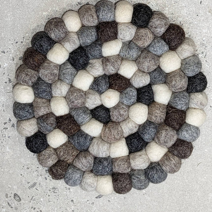 Fun Felt Wool Ball Placemat / Trivet