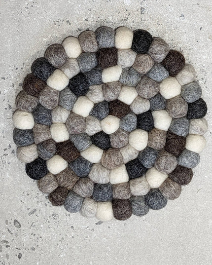 Fun Felt Wool Ball Placemat / Trivet