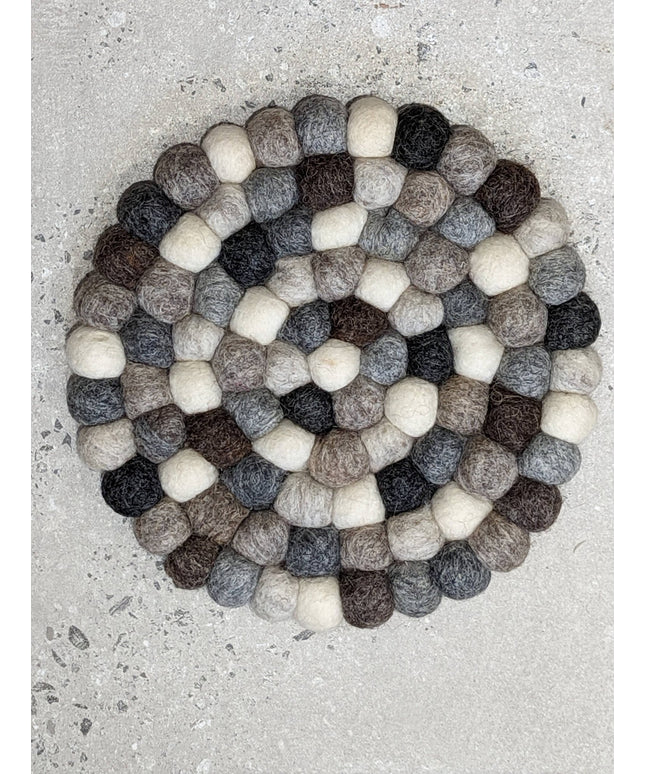 Fun Felt Wool Ball Placemat / Trivet