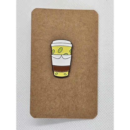 Funky takeaway cup enamel pin badge - Pin badges