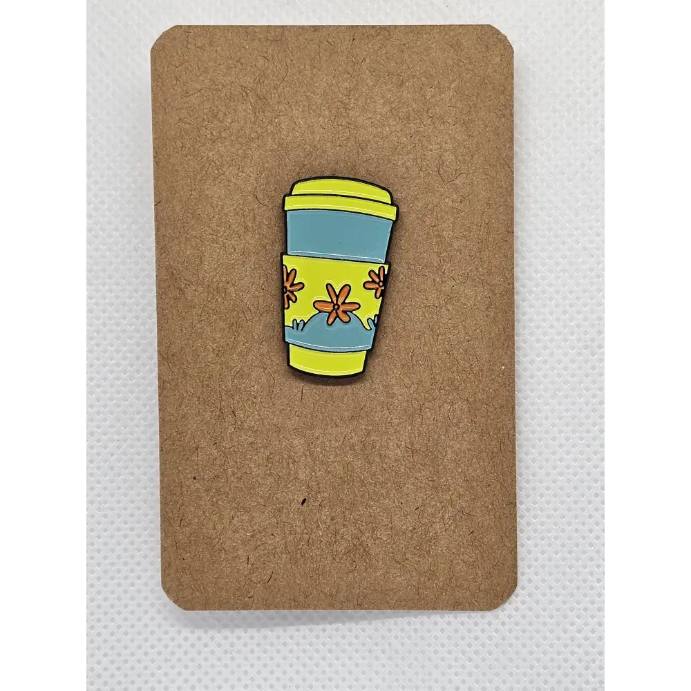 Funky takeaway cup enamel pin badge - Pin badges