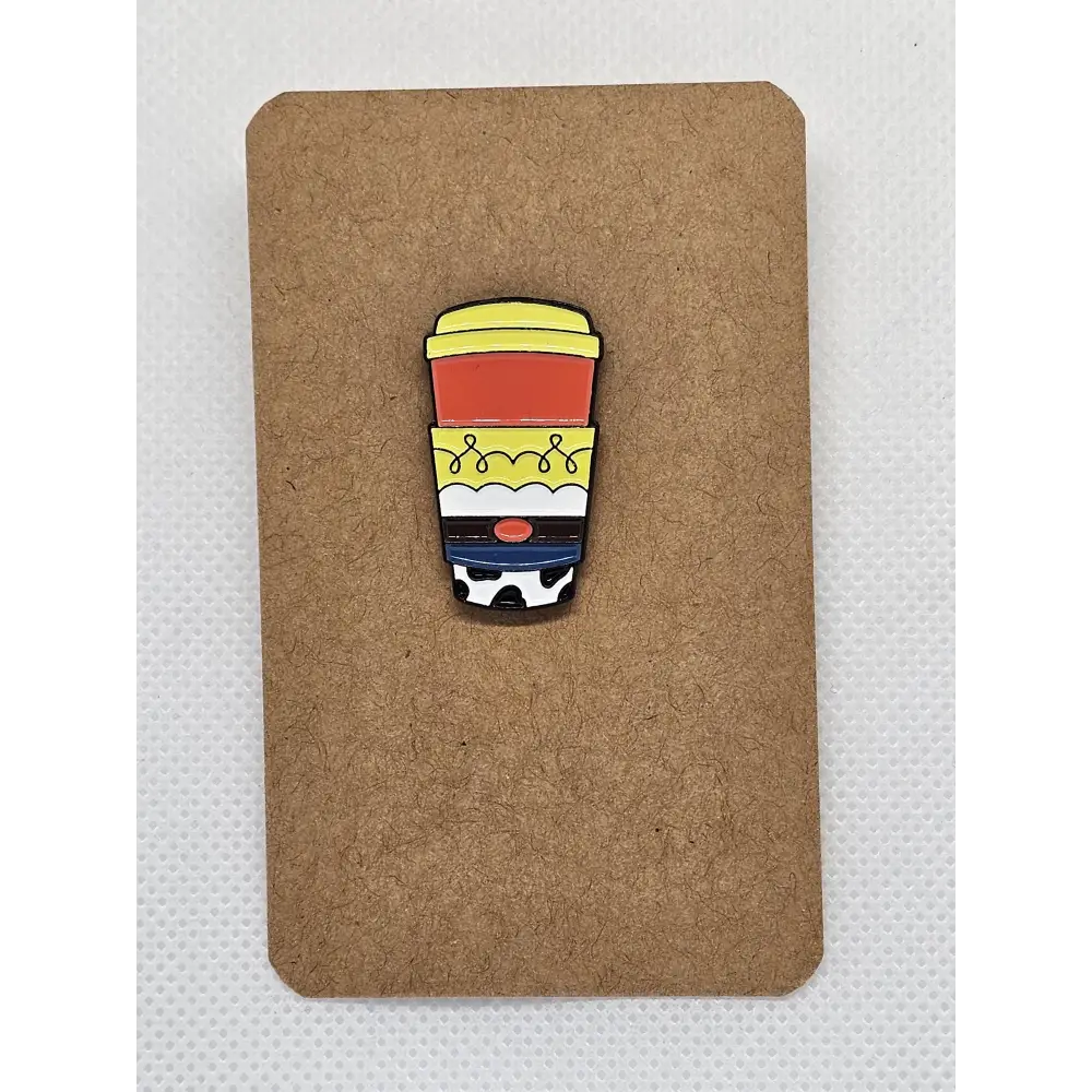Funky takeaway cup enamel pin badge - Pin badges