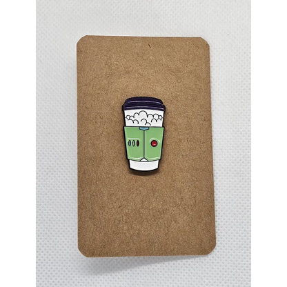Funky takeaway cup enamel pin badge - Pin badges