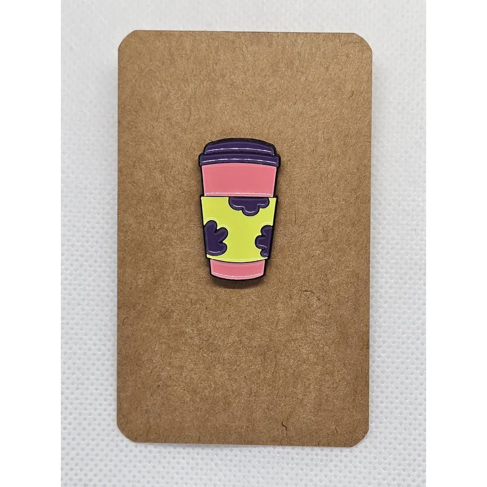Funky takeaway cup enamel pin badge - Pin badges