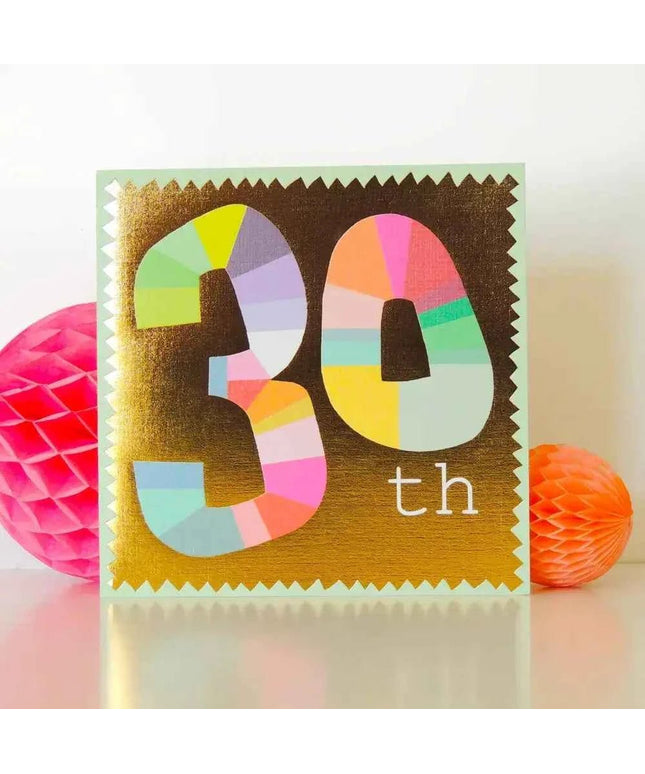 Gold Foiled Thirty Card