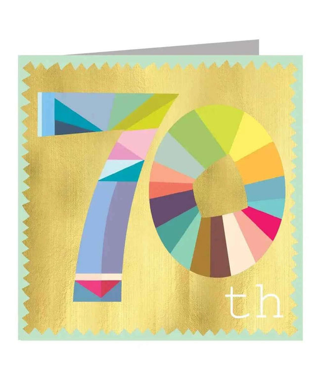 Gold Foiled Seventy Greetings Card