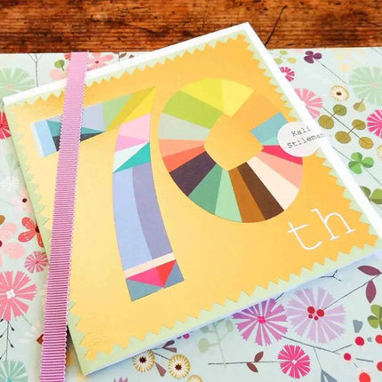 Gold Foiled Seventy Greetings Card