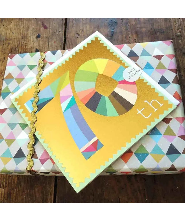Gold Foiled Seventy Greetings Card