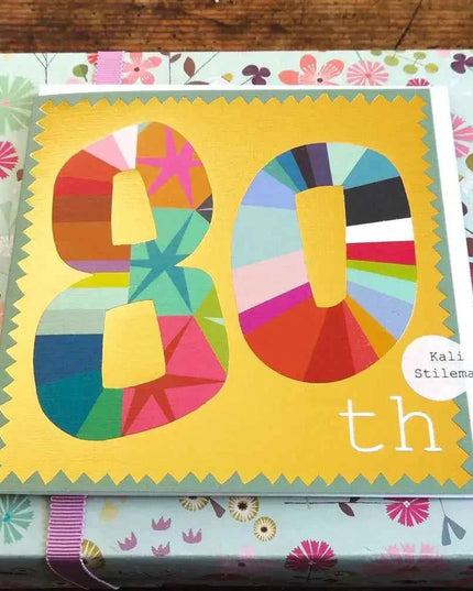 Gold Foiled Eighty Greetings Card