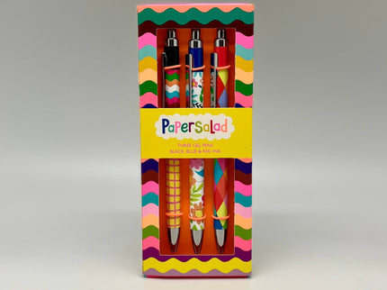Gift Box 3 Gel Pens Paper Salad Colourful Stationery