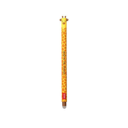Giraffe-patterned pen on a white background