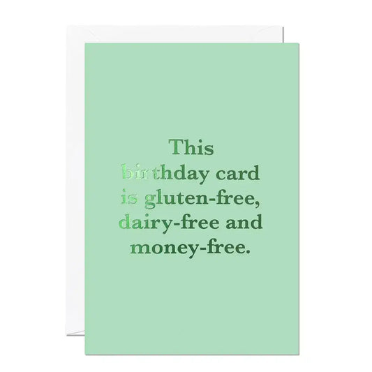 Gluten-Free Dairy-Free Funny Birthday Card | Greeting Card