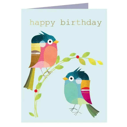 Gold Foiled Birdie Birthday Card