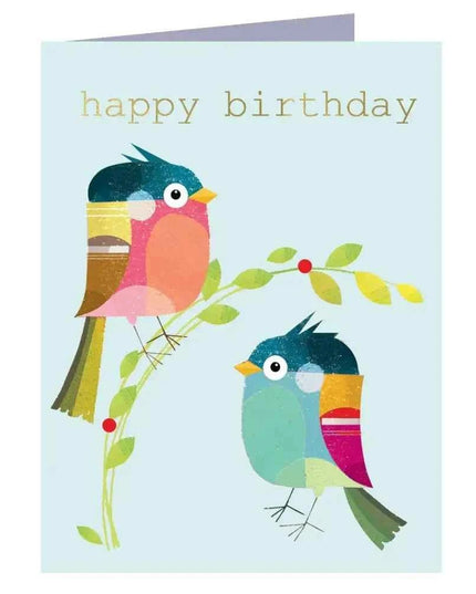 Gold Foiled Birdie Birthday Card