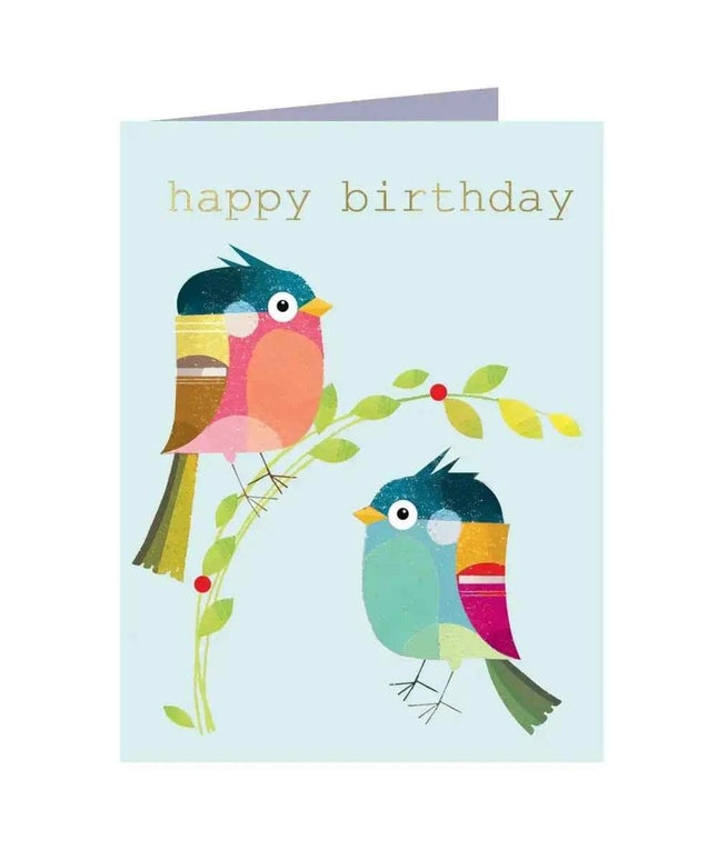 Gold Foiled Birdie Birthday Card