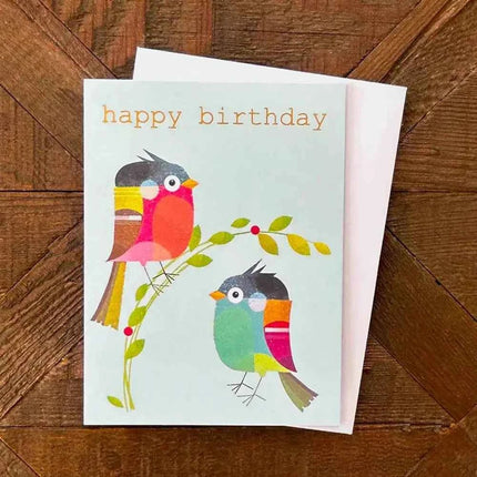 Gold Foiled Birdie Birthday Card