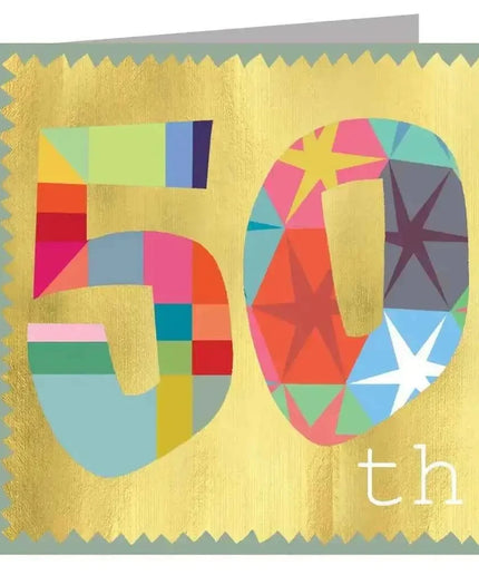 Gold Foiled Fifty Card