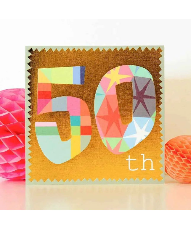 Gold Foiled Fifty Card